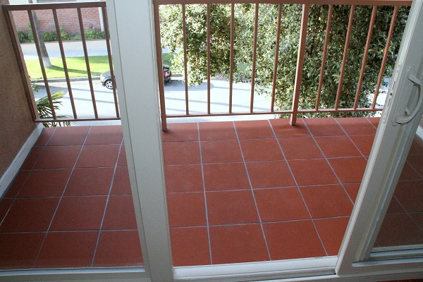 Large balcony with imported Terra Cotta tile and ocean view Large balcony with imported Terra Cotta tile and ocean view